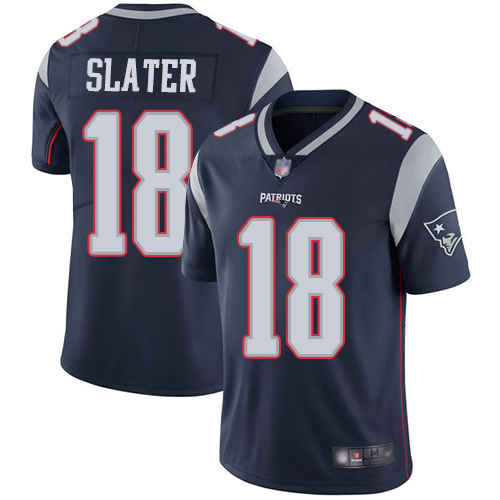 New England Patriots Football #18 Vapor Limited Navy Blue Men Matthew Slater Home NFL Jersey